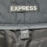 EXPRESS Tweed Shorts Women 6 Silver Metallic Black Pockets Cuffed Lined Party Photo 8