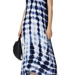 Fifteen Twenty Blue Tie Dye Handkerchief Hem Midi Dress Size XS Photo 0