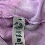 Sundry  Womens Purple Lilac White Tie Dye Print Long Sleeve T-Shirt Photo 3
