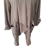 Garnet Hill Drape Front Lightweight Drawstring Jacket, Sz L Photo 7