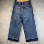 Madewell  Women's Jeans Blue 27x24.5 Cotton Wide-Leg Crop Drop Hem Edition Denim Photo 3