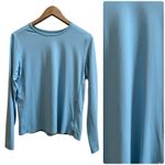 Hang Ten  Light Blue UV 50+ Sun Pocket Rash Guard Medium Beach Pool Stretch Photo 1