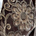 Naughty Monkey Seleni Grey Floral Embroidered Ankle Booties Size 8.5 Photo 2