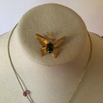 Handmade Vintage INC. 12K GF Signed Butterfly Brooch & Garden Vibe Necklace 20” Photo 1