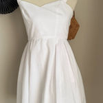 Lauren James Lauren James White Seersucker Bow Livingston Dress, Size Medium Photo 0