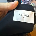 Everly  Black Delicate Floral Long Sleeve V-Neck Maxi Dress Photo 3