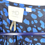HD in Paris Anthropologie  size‎ XS Ressica Leopard Tunic Top blue black Photo 3