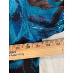 Chico's Fish Studio Style Asian Art Print Button Shirt Silk Blue Women's Size 2 Photo 6