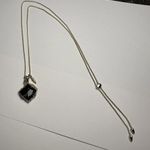 Kendra Scott Arlet Pendant Necklace Gold Tone Brown / Black Glass With Charms Photo 9