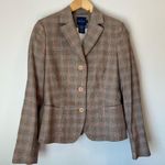 Façonnable Faconnable Plaid Linen Blend Blazer Jacket Photo 0