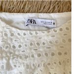 ZARA  White Eyelet Strapless Embroidered Dress SZ S‎ cottage Photo 6