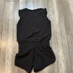 ALBION FIT Albion‎ Black Ruffle Sleeve Romper Drawstring Waist XS Photo 4