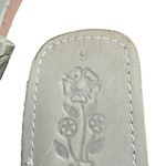 Mexican Leather Green Embroidered Strap Sandals Size: 9 Photo 2