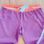 Under Armour  Plum Capri Leggings with Neon Orange Waistband Size XXL Photo 5
