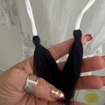 Bohemian Kaftan swim cover up White Blue S/M bell sleeves NEW Size undefined Photo 8