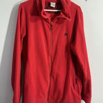 Adidas Womans  Sweatshirt XL Orange Full Zip Soft Photo 0