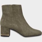 Michael Kors Sabrina Olive Green Mid Ankle Bootie Suede Boots Size 6 Photo 2
