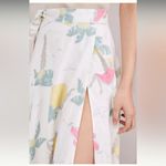 Place Nationale Seaside Linen Maxi Skirt size Small Green Size 4 Photo 4