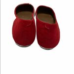 BCBGeneration Alexy Rhinestone Embellished Square Toe Flats Red Silver 6.5 Photo 2