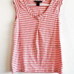 Marc by Marc Jacobs  Tank Top Red & White Striped Scoop Neck Tee Sz S EUC Photo 0