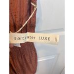 Saltwater Luxe  Romper Large Sleeveless V-Neck Tie Short Copper Orange Brown Photo 4