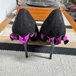 Betsey Johnson Betsy Johnson Harbur Ruffle Heel Women Black Purple Holiday Dark Romantic Prep Photo 6
