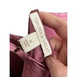 Chelsea and Violet Chelsea Violet Womens Pink Lace Trim V Neck Wide Leg Jumpsuit Romper Size S Photo 3