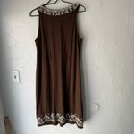 Charter Club Size Large Boho Embroidered Cotton Modal Mini Dress Artsy Photo 5
