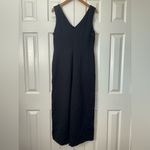 Lysse  Black Knit Ponte V-Neck Jumpsuit Women's L Wide Leg Dressy Sleeveless NWT Photo 2
