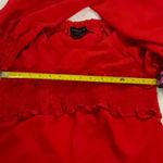 Amaryllis Red Bell Sleeved Top Holiday Party Christmas Casual Boho Renaissance Photo 5