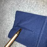 Athleta ‎ Sweatshirt Women Small Funnel Neck Wool Blend Blue Pullover Thumb Holes Photo 10