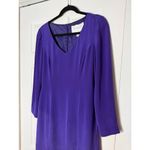 Hugo Buscati Vintage 90s Purple 100% Silk Sheath Mini Dress Size 10 Medium Photo 7