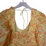 Free People Womens M Another Life Print Crop Top in Honey Combo NEW Photo 4