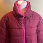 Wild Fable  burgundy berry red lining puffer zip up jacket Photo 2