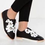MIISTA LONDON Blanche‎ leather floral Loafers embellished size 37 size 6.5 Black Photo 6