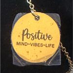 Faux Gold Plated Positive Mind Vibes Life Adjustable Necklace Photo 1