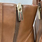 Tommy Hilfiger Chunky Brown Ankle Boots 7M Block Heel Booties LaceUp Grunge Photo 5