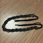 Metal Circle Black Suede Tie Belt Photo 1