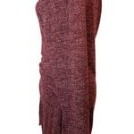 Ces Femme Burgundy Black Heathered Side Tie Long Sleeve Sweater Dress Size XL Photo 4