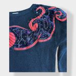 Nilani Vintage 80s Silk Angora blend western sweater Size S‎ Black Photo 6