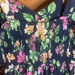 Old Navy  Linen Floral Wide Leg Jumpsuit Pant Romper Pockets Blue Large Photo 7