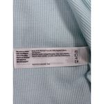 Eileen Fisher Waffle Knit Hoodie Light Aqua M Tencel Blend Drop Shoulder Cropped Photo 5