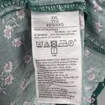 Gap  XXL Green Floral Smocked Bodice Tiered Midi Dress 100% Rayon Spring Casual Photo 4