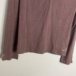 Horny Toad  Long Sleeve V-Neck Top‎ Brown Velvet Velour Trim Small Photo 3