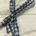 THML Multi Colored Tassel Cream Tank Blue Gingham Ribbon Ties size Small Photo 3