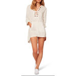 l*space NWT L* Cream Lace-Up Swim Coverup Photo 1
