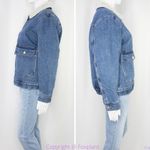 Madewell NEW Sherpa-Lined blue Denim Zip Jacket, size M, NWT Photo 4