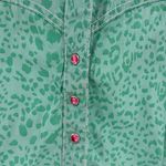 Rock 47 by Wrangler Women's Green pink Button up embroidered embellished top M Size M Photo 9