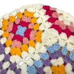 AQUA  Acrylic Granny Square Crochet Bucket Beanie Hat Multicolor Retro Coquette Photo 2