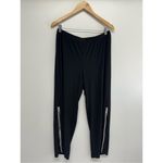 MSK Wide Leg Pants Size XL Petite Black Rhinestone Elastic Waistband NEW Photo 1